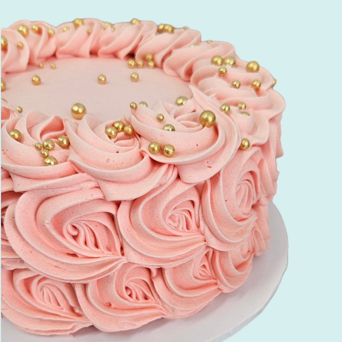 Pink Rosette Cake* - Teeze Cakes