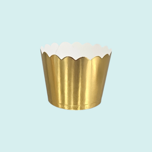 Gold Foil Card Cupcake Cups - 25pk - Teeze Cakes