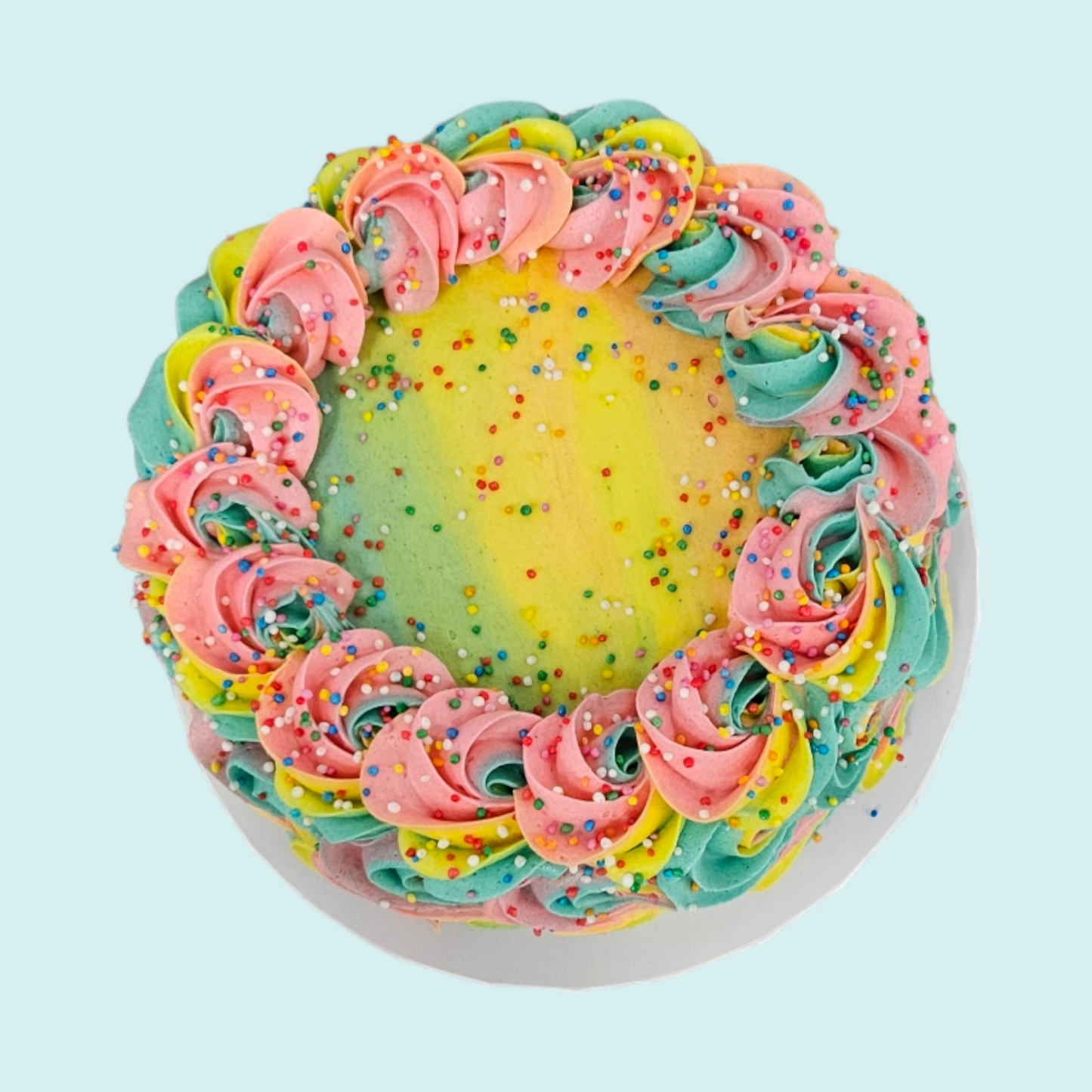 Rainbow Rosette Party Sprinkle Cake* - Teeze Cakes