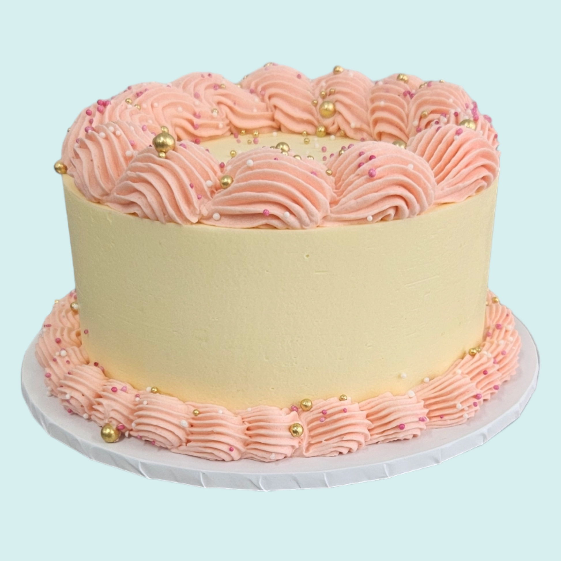 White and Pink Celebration Cake* - Teeze Cakes