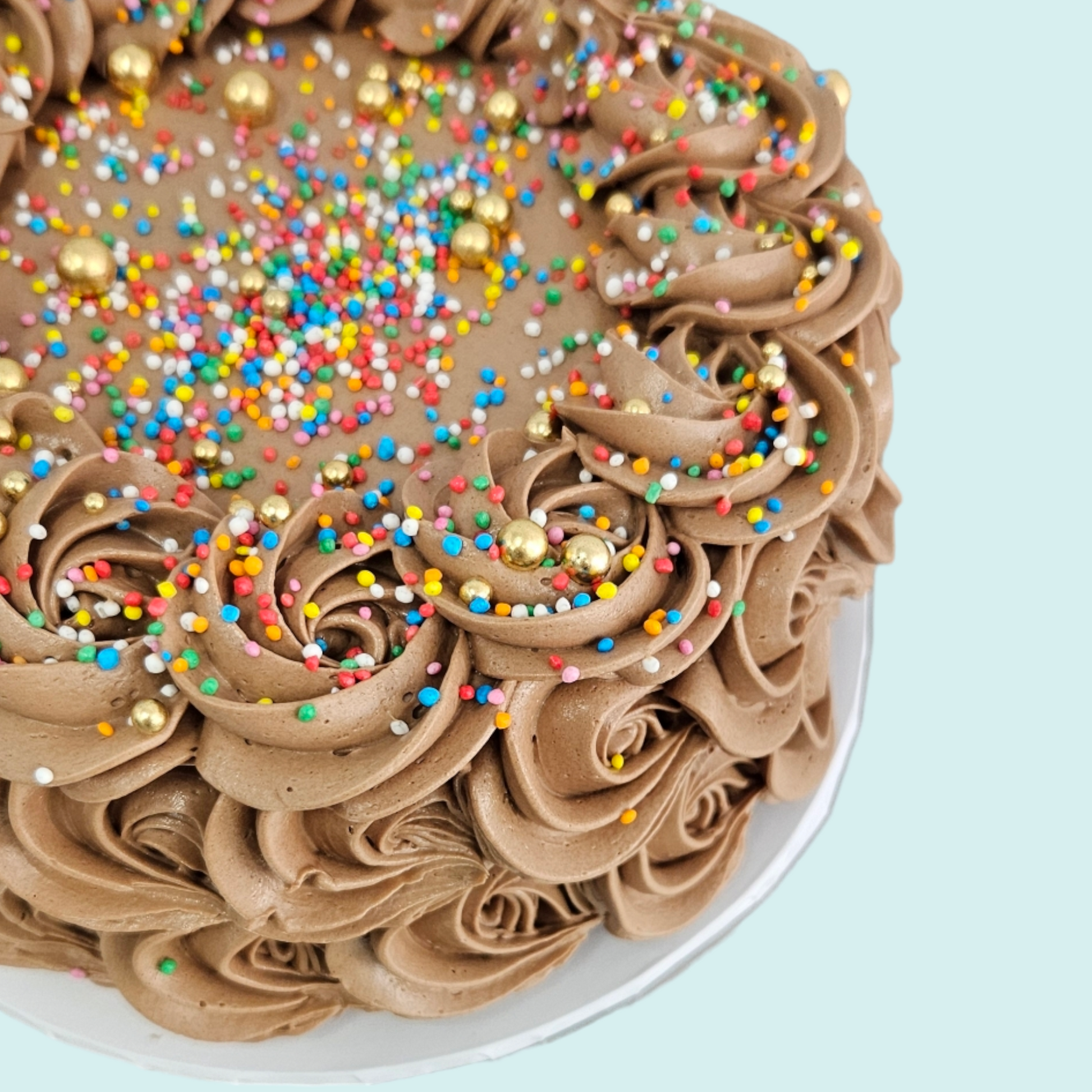 Chocolate Rosette Party Sprinkle Cake* - Teeze Cakes