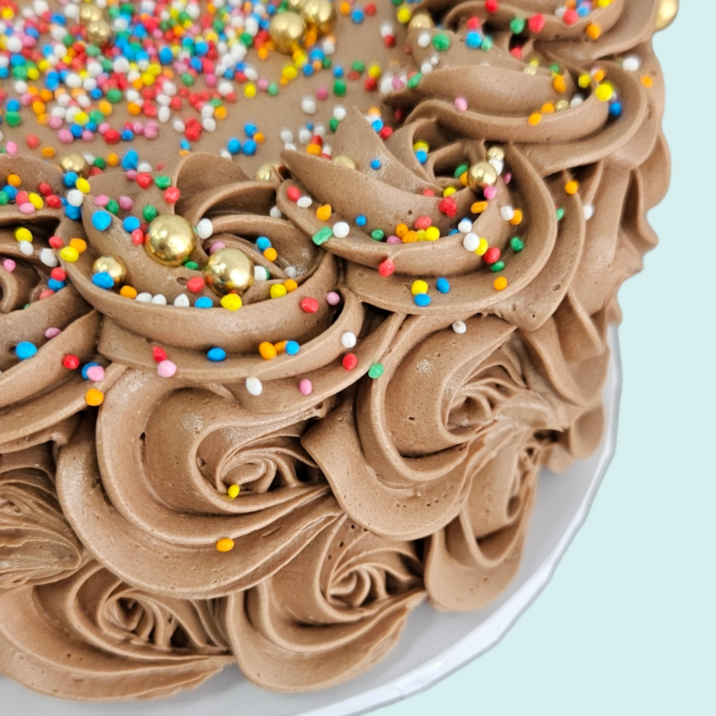 Chocolate Rosette Party Sprinkle Cake* - Teeze Cakes