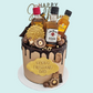 Chocolate Loaded Cake with 3 mini bottles of spirits (must be 18+ to order and spirits must be provided) - Teeze Cakes